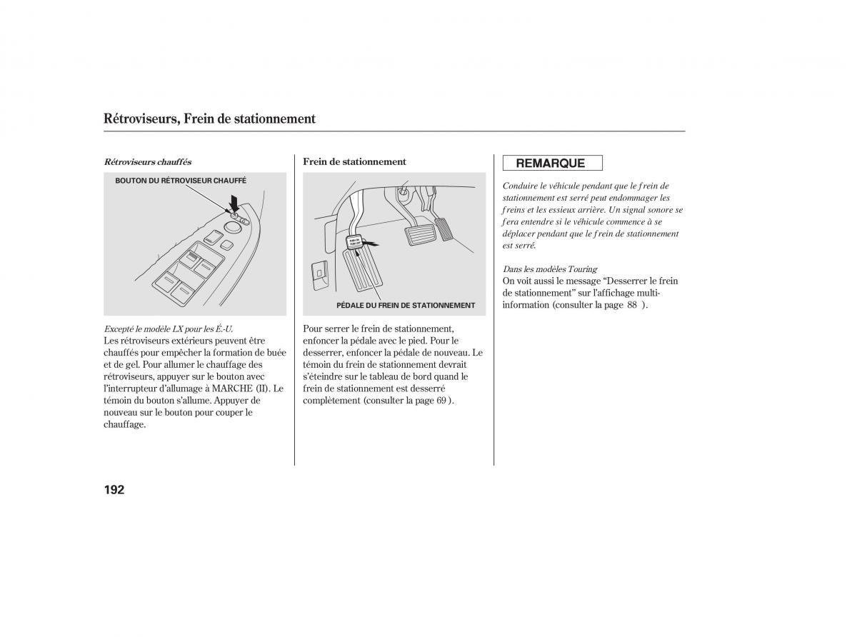 Honda Odyssey III 3 manuel du proprietaire / page 207