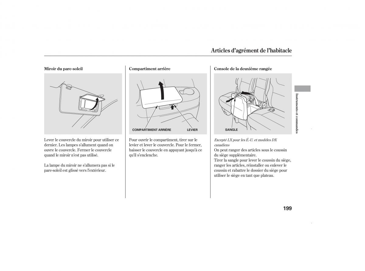 Honda Odyssey III 3 manuel du proprietaire / page 216