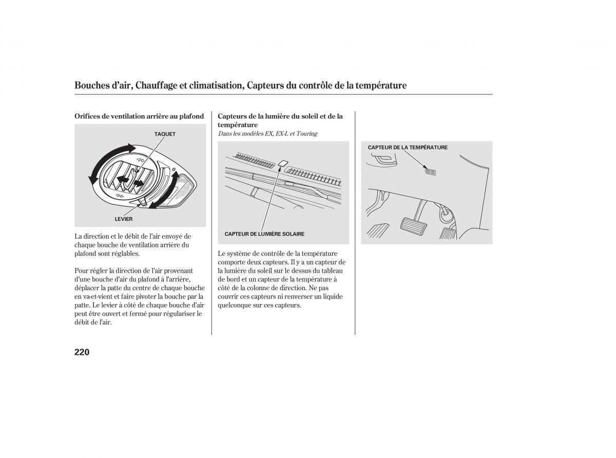 Honda Odyssey III 3 manuel du proprietaire / page 237