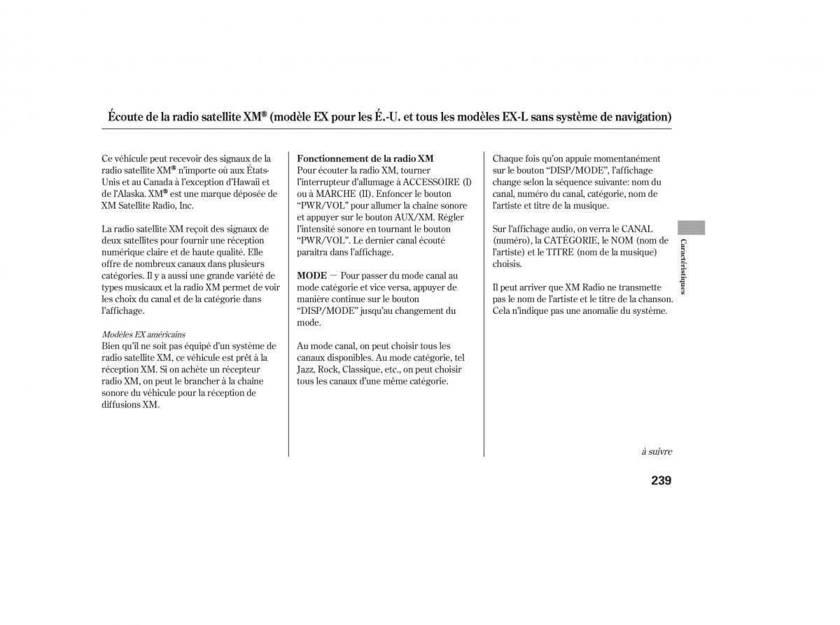 Honda Odyssey III 3 manuel du proprietaire / page 257