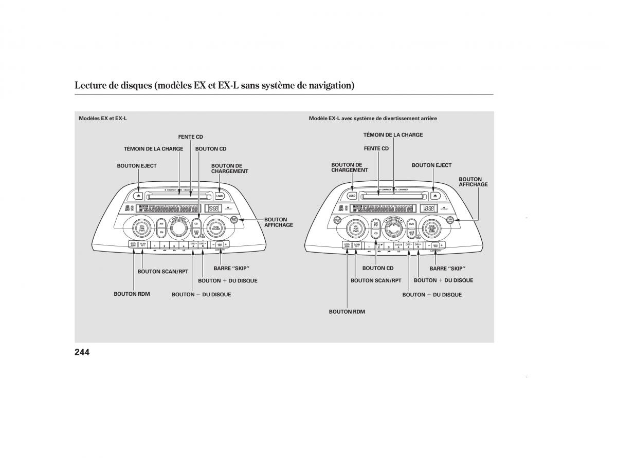 Honda Odyssey III 3 manuel du proprietaire / page 262