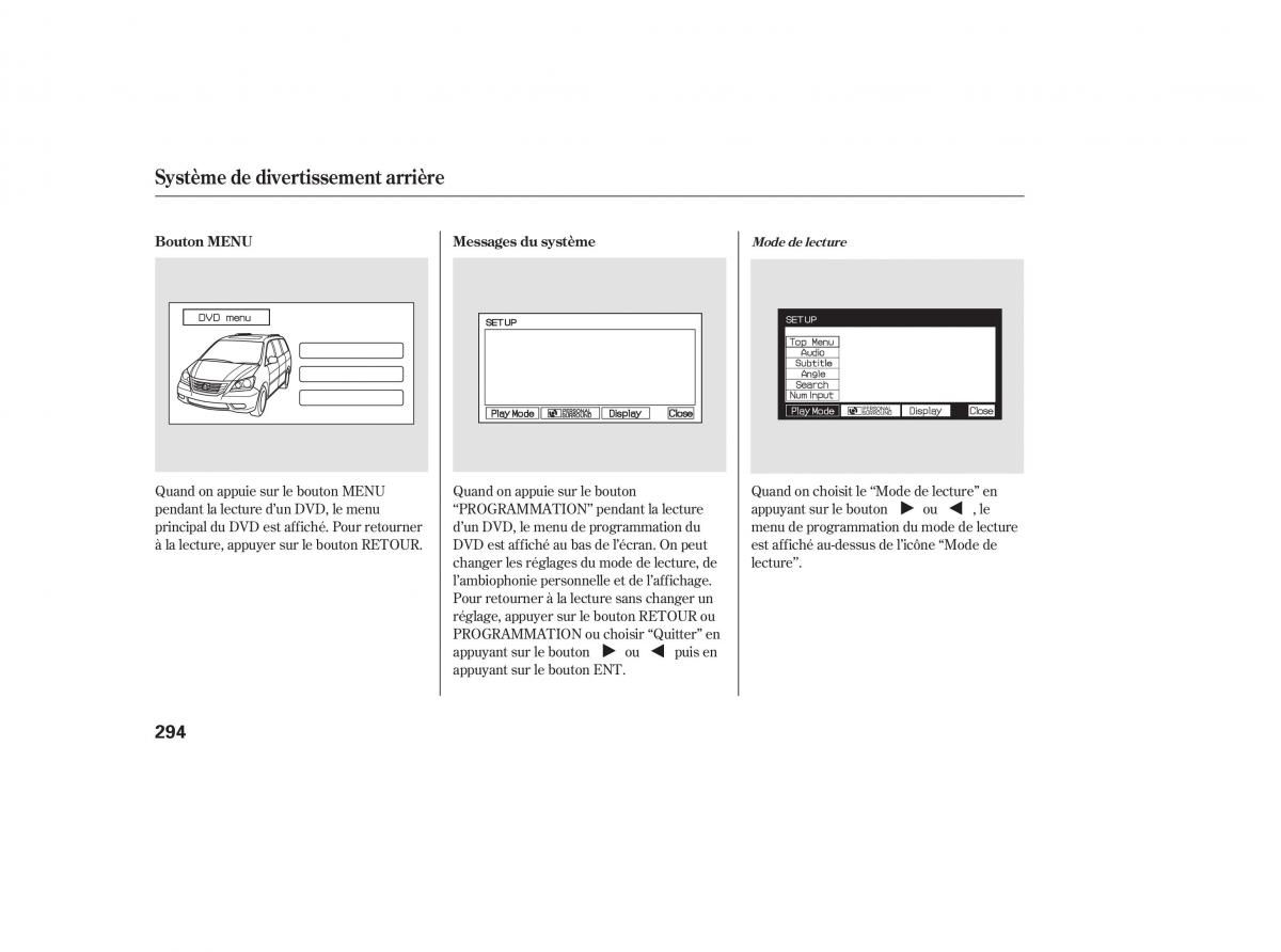 Honda Odyssey III 3 manuel du proprietaire / page 312