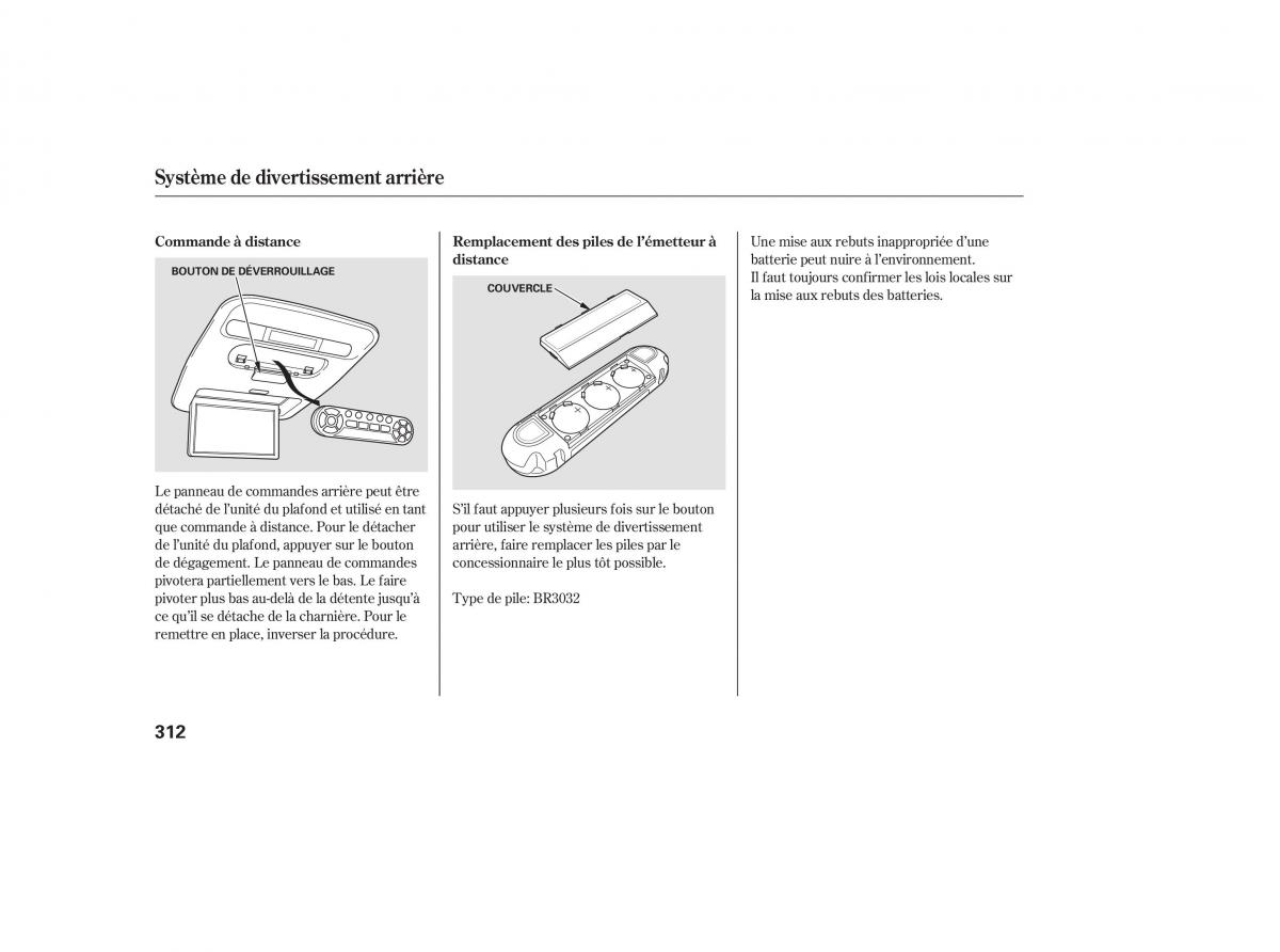 Honda Odyssey III 3 manuel du proprietaire / page 330