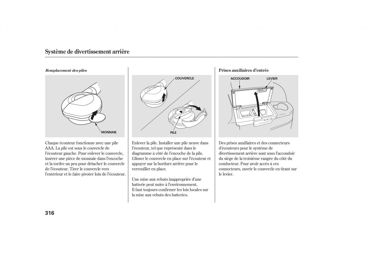 Honda Odyssey III 3 manuel du proprietaire / page 334