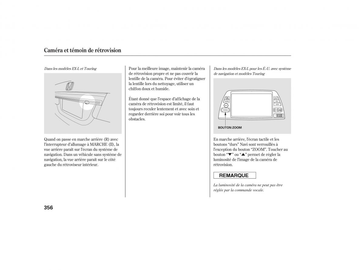 Honda Odyssey III 3 manuel du proprietaire / page 374