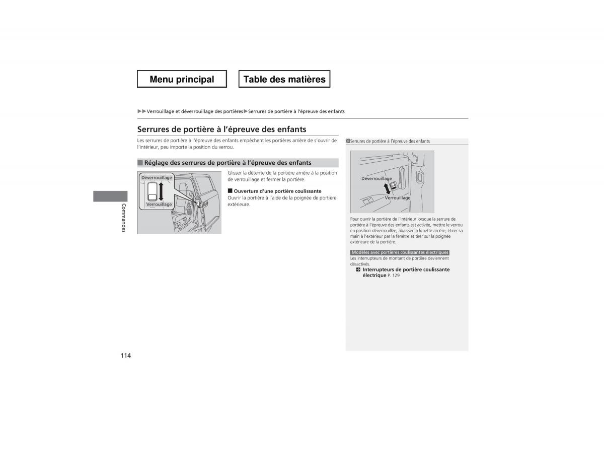 Honda Odyssey IV 4 manuel du proprietaire / page 115