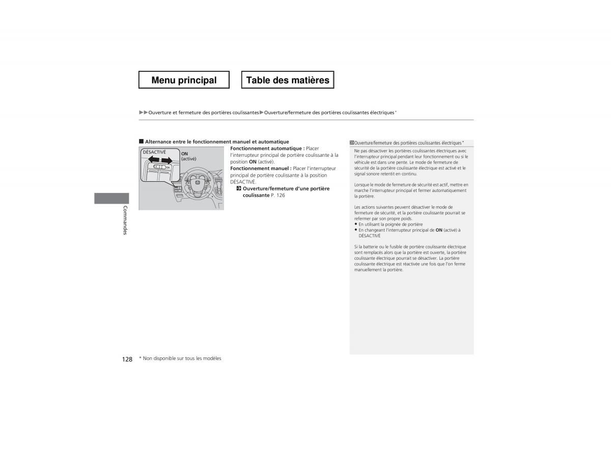 Honda Odyssey IV 4 manuel du proprietaire / page 129