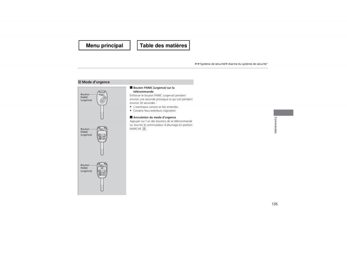 Honda Odyssey IV 4 manuel du proprietaire / page 136