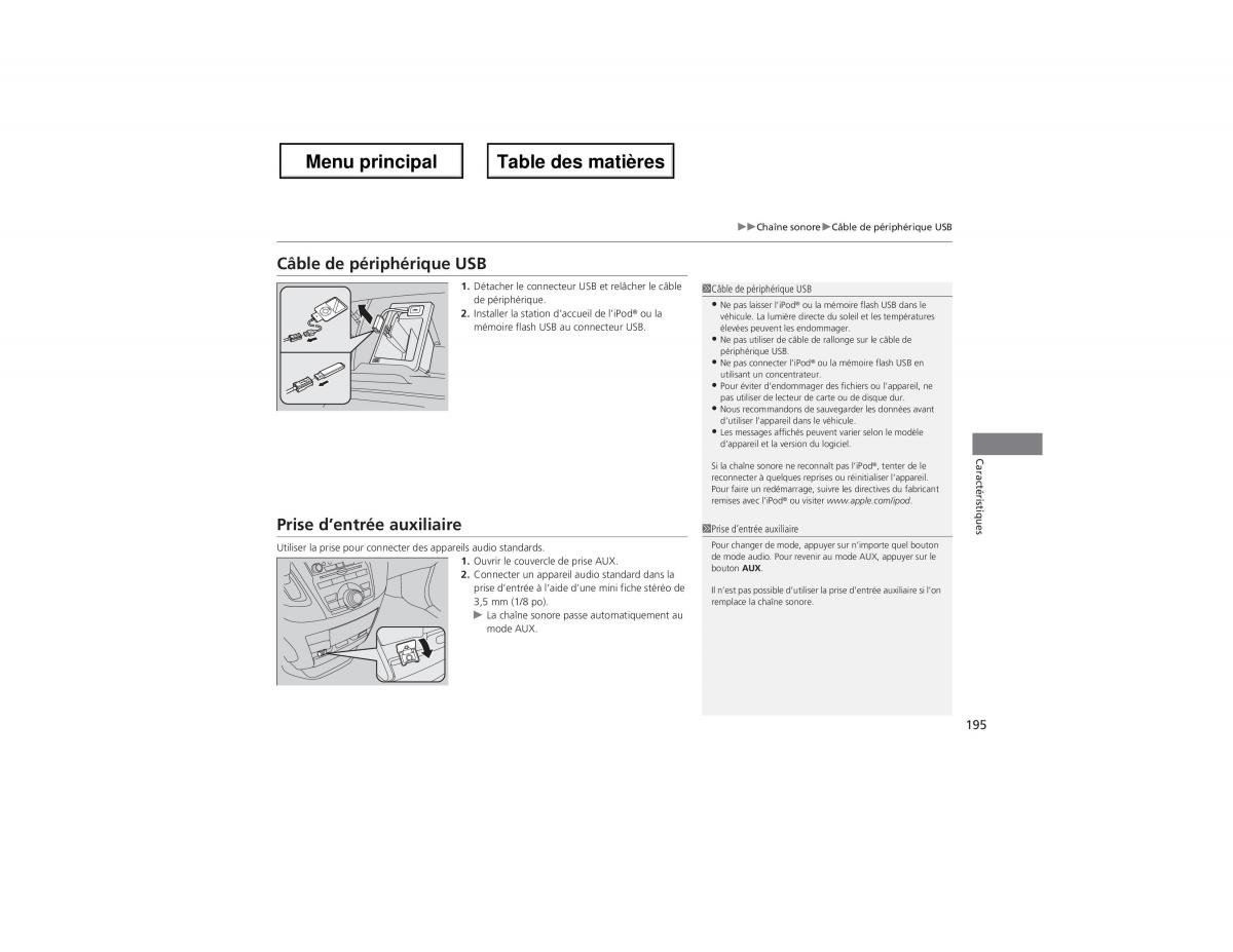 Honda Odyssey IV 4 manuel du proprietaire / page 196