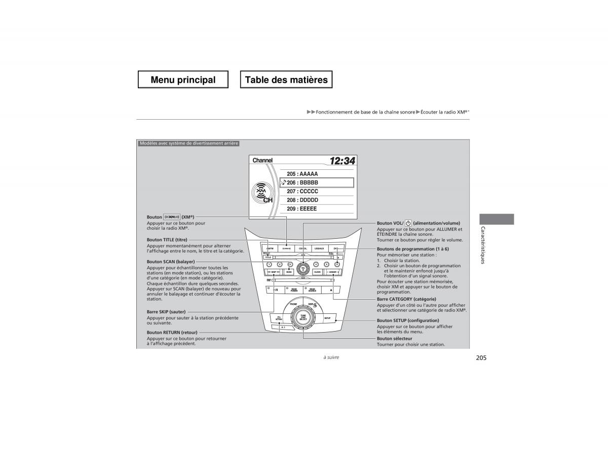 Honda Odyssey IV 4 manuel du proprietaire / page 206