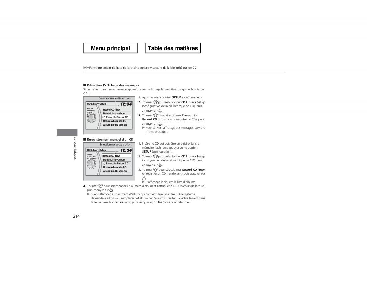 Honda Odyssey IV 4 manuel du proprietaire / page 215