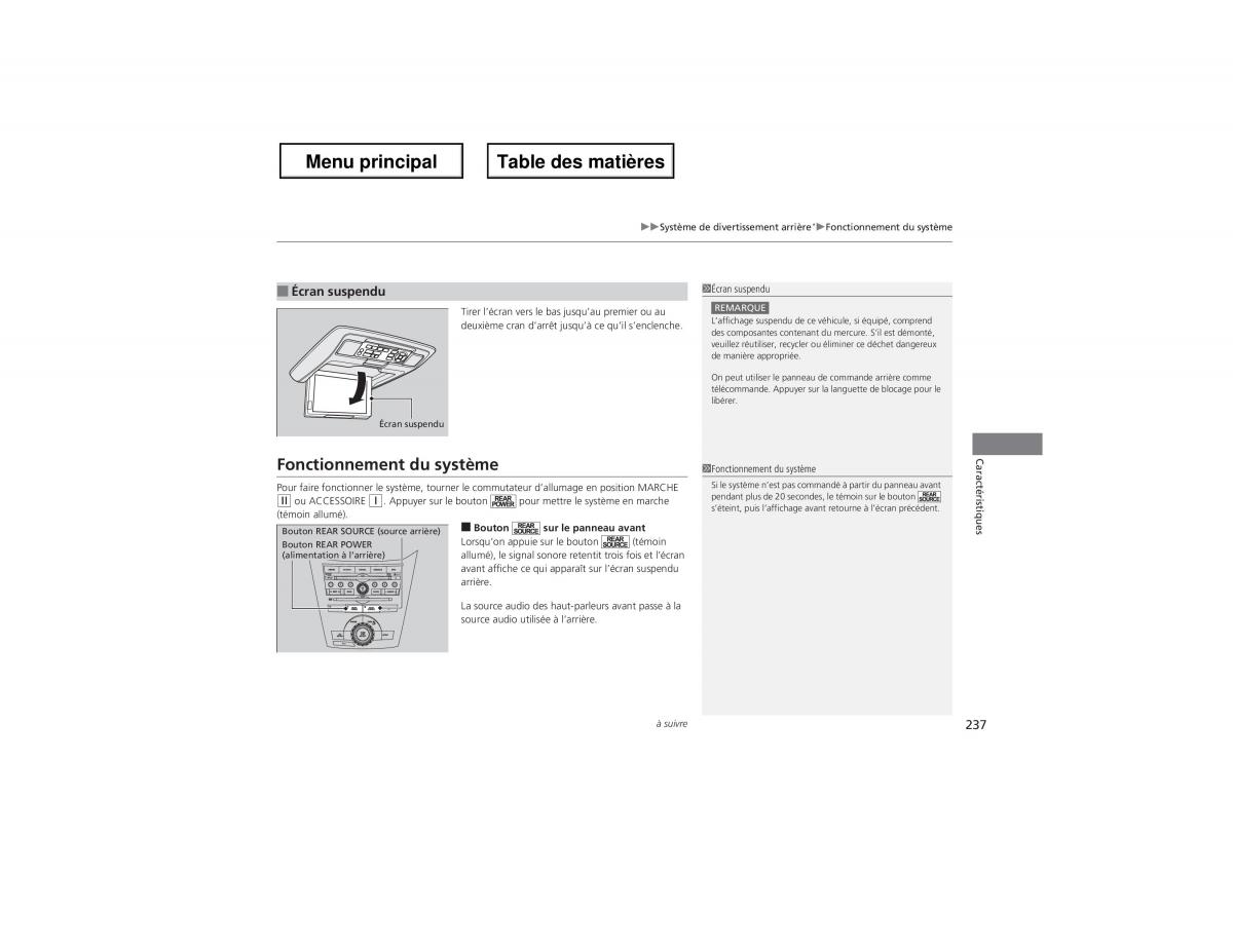 Honda Odyssey IV 4 manuel du proprietaire / page 238