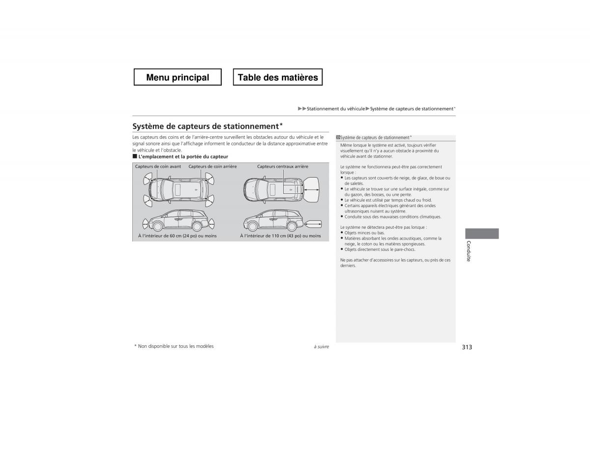 Honda Odyssey IV 4 manuel du proprietaire / page 314