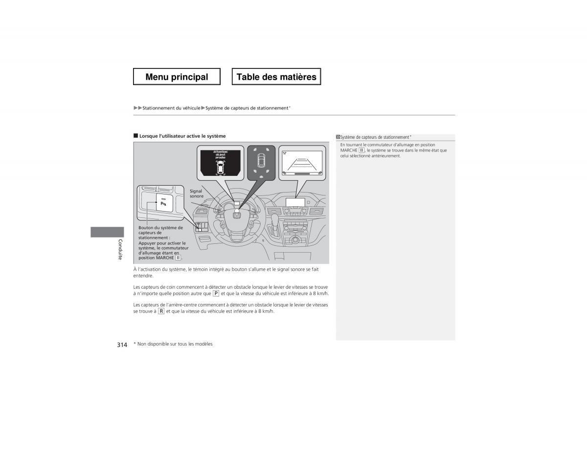 Honda Odyssey IV 4 manuel du proprietaire / page 315