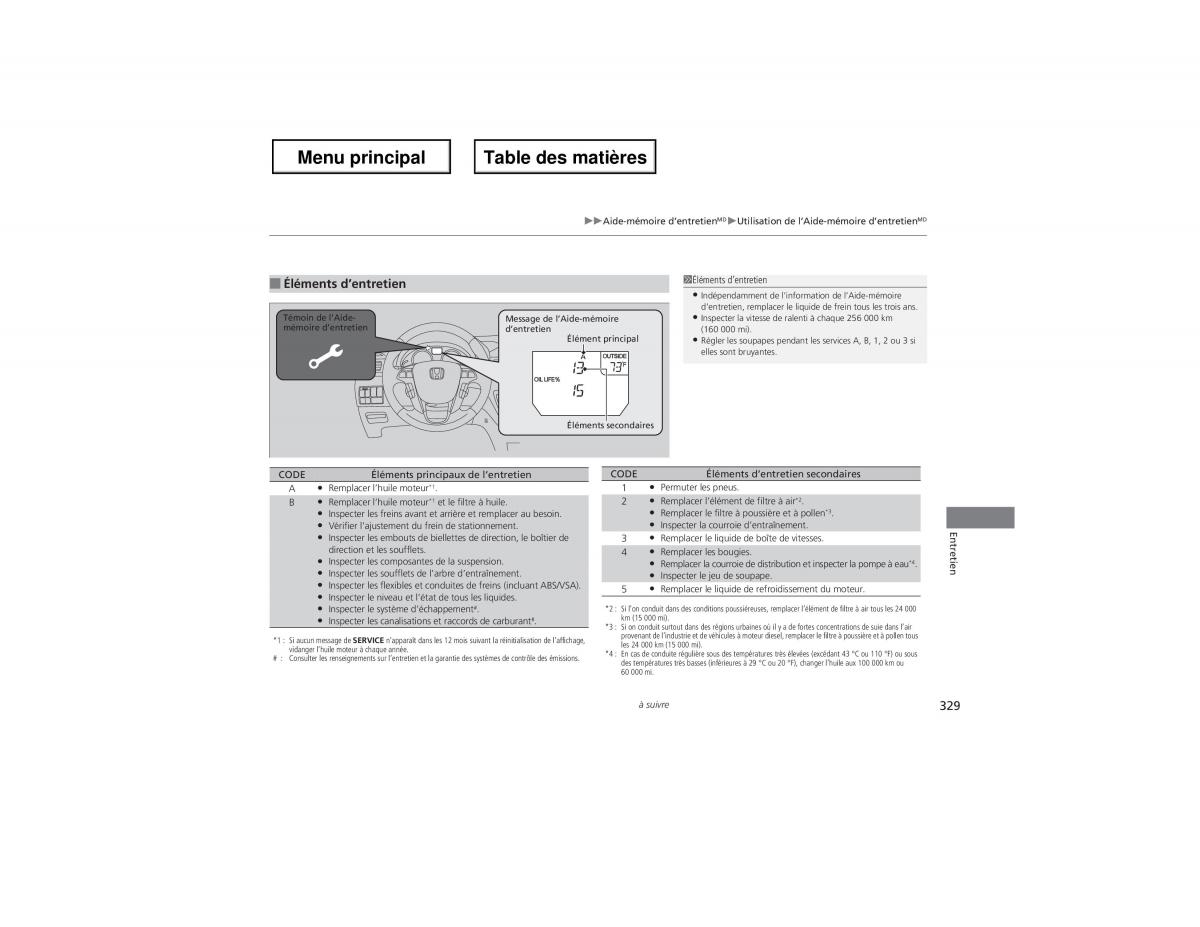 Honda Odyssey IV 4 manuel du proprietaire / page 330