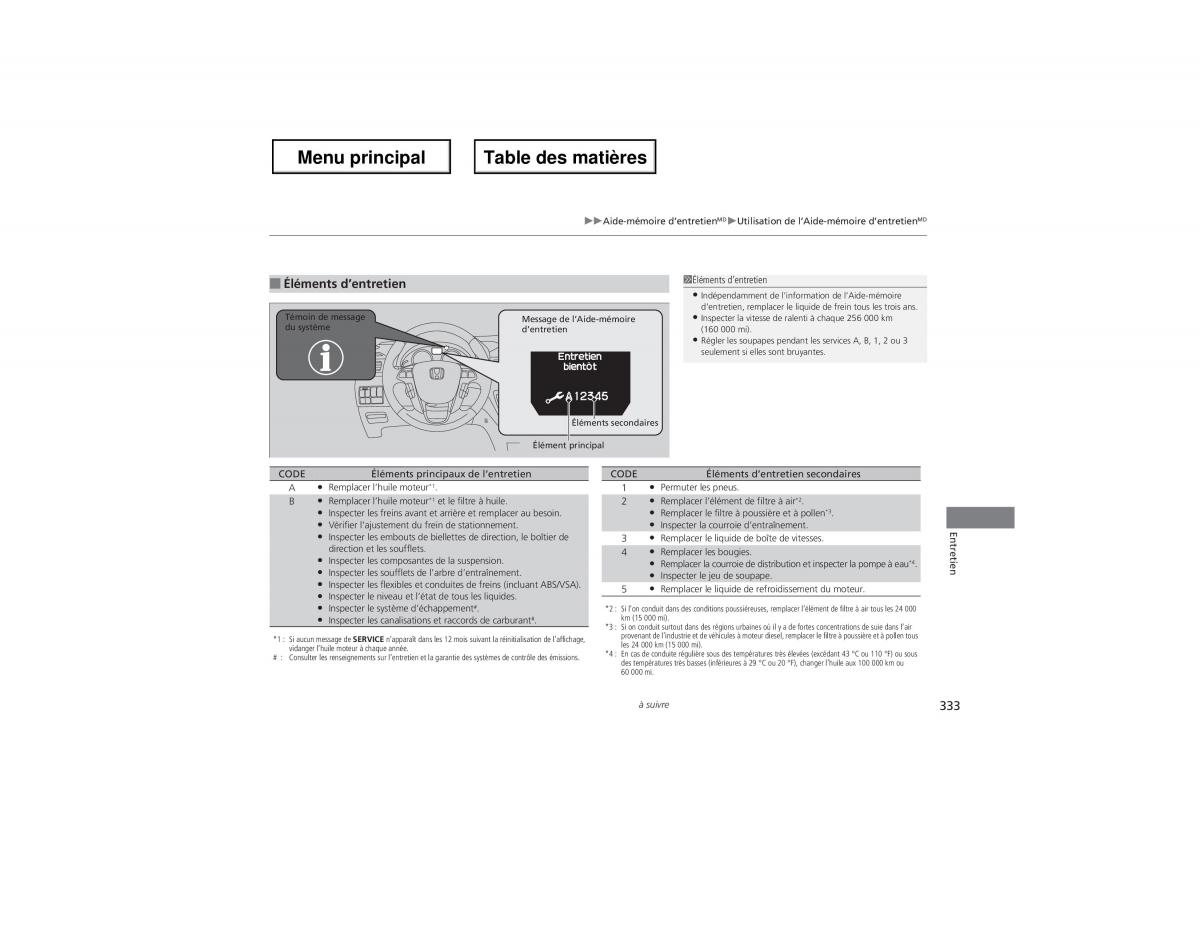 Honda Odyssey IV 4 manuel du proprietaire / page 334