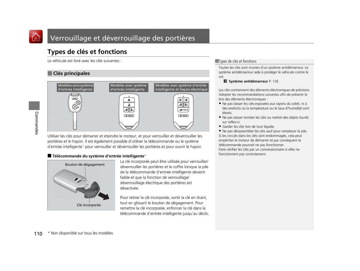 Honda Odyssey IV 4 FL manuel du proprietaire / page 111