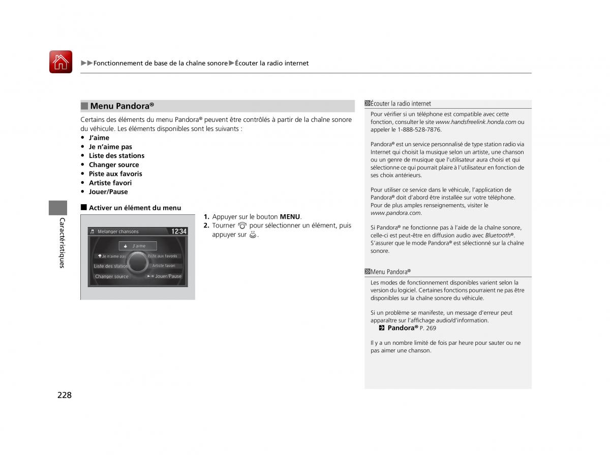 Honda Odyssey IV 4 FL manuel du proprietaire / page 229