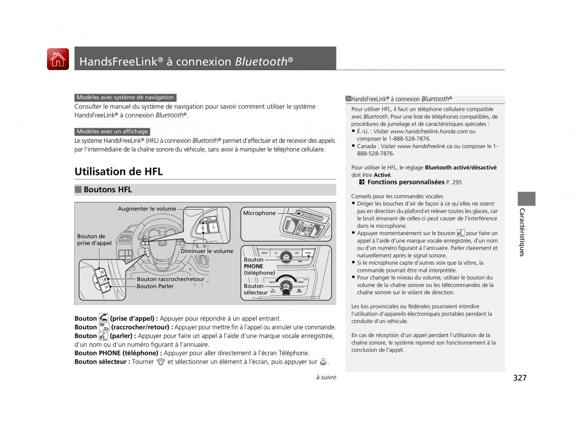 Honda Odyssey IV 4 FL manuel du proprietaire / page 328