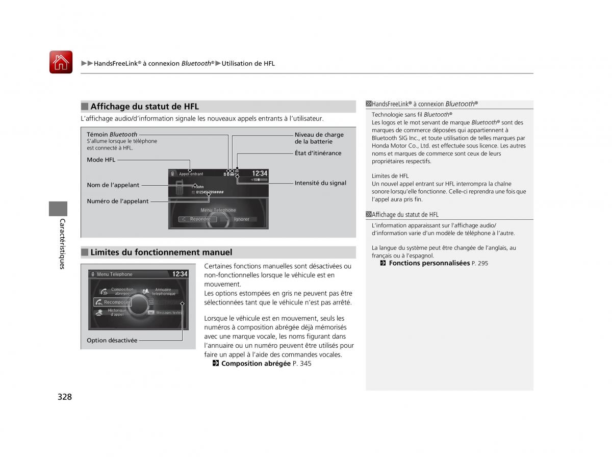 Honda Odyssey IV 4 FL manuel du proprietaire / page 329