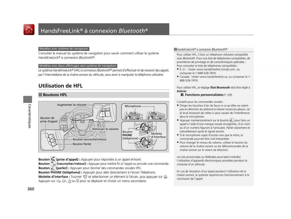 Honda Odyssey IV 4 FL manuel du proprietaire / page 361