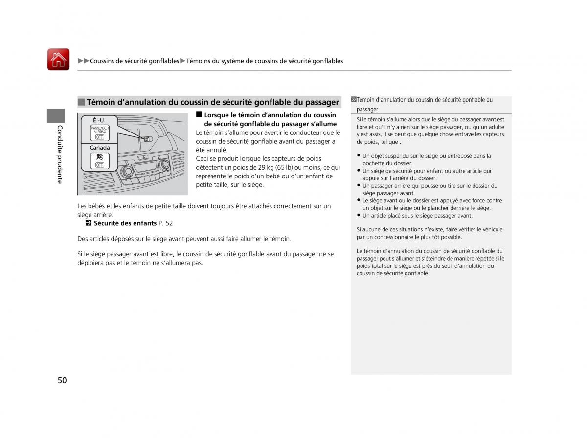 Honda Odyssey IV 4 FL manuel du proprietaire / page 51