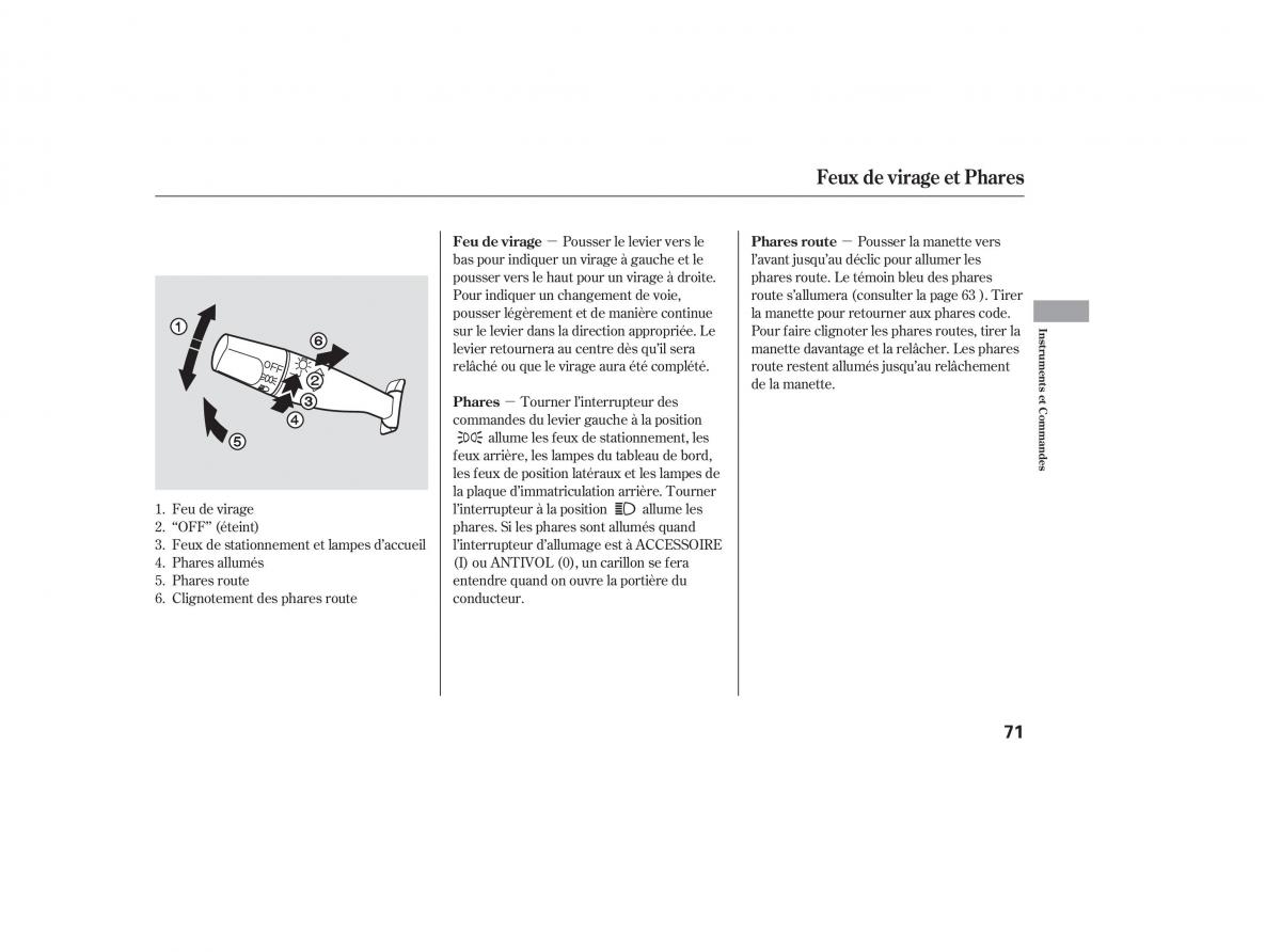 Honda Pilot I 1 manuel du proprietaire / page 66