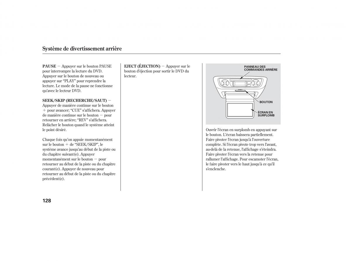 Honda Pilot I 1 manuel du proprietaire / page 122