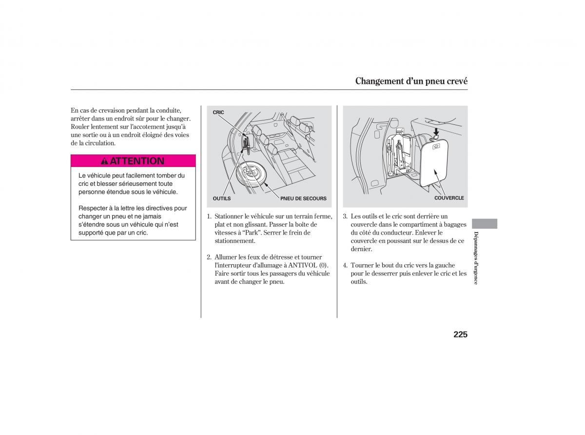 Honda Pilot I 1 manuel du proprietaire / page 215