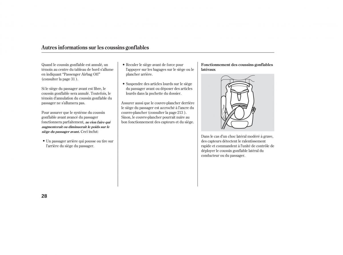 Honda Pilot I 1 manuel du proprietaire / page 24