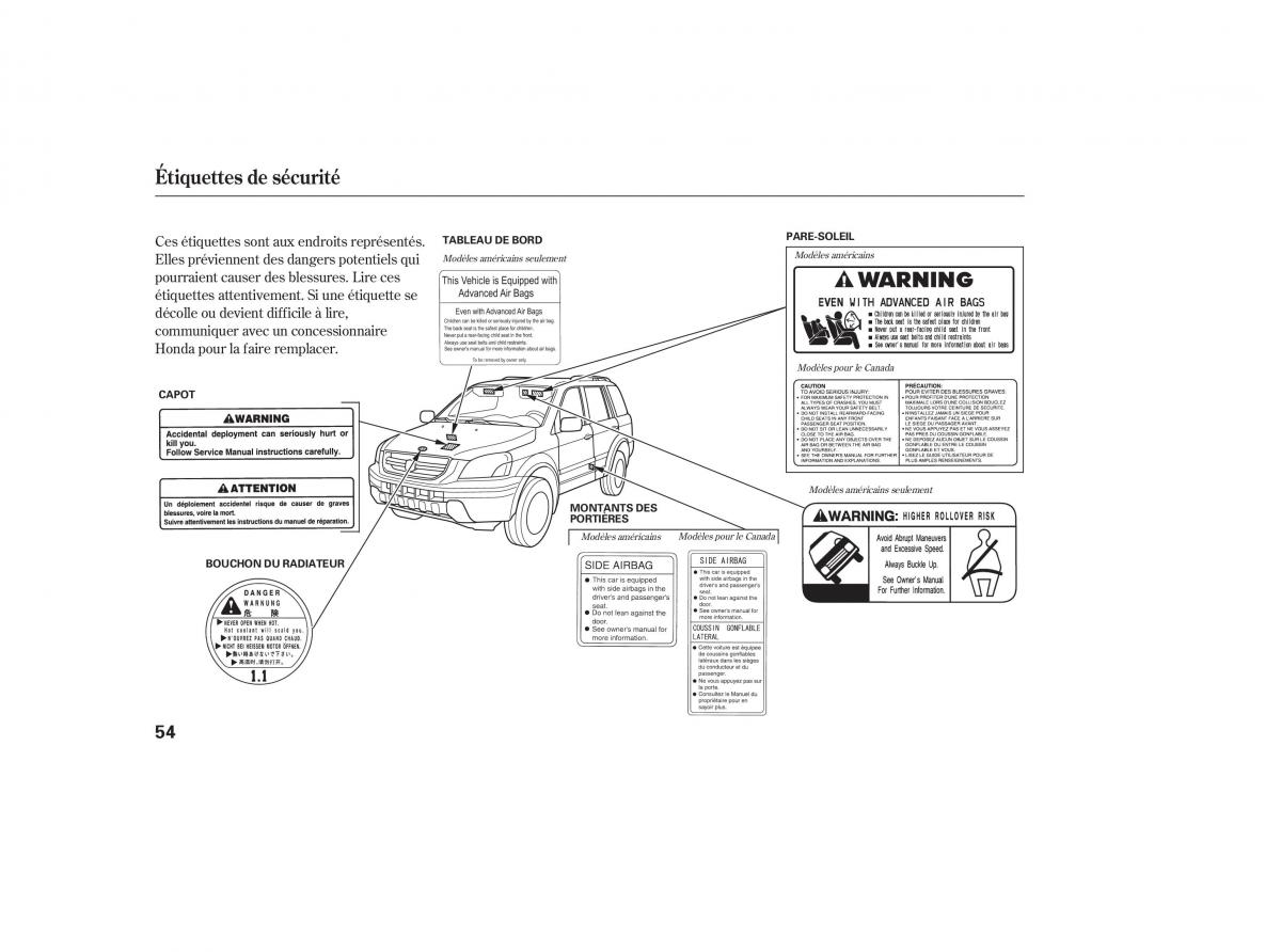 Honda Pilot I 1 manuel du proprietaire / page 50