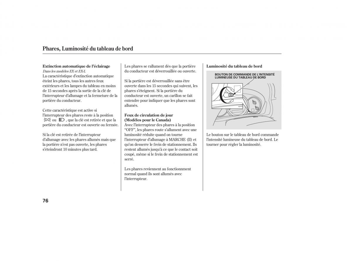 Honda Pilot I 1 FL manuel du proprietaire / page 79