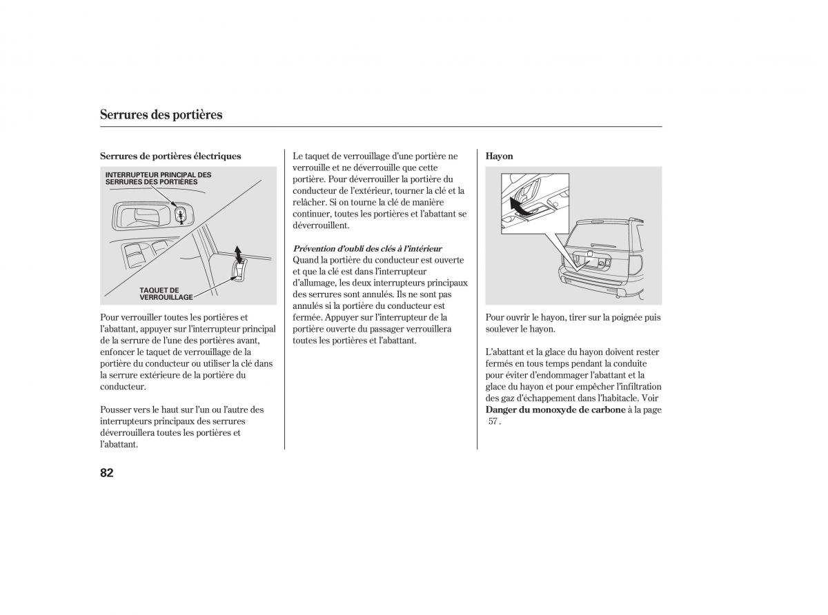 Honda Pilot I 1 FL manuel du proprietaire / page 85