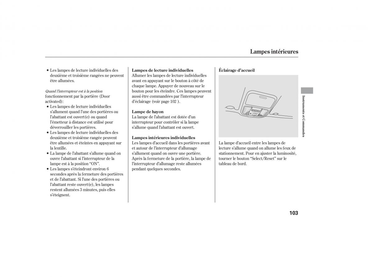 Honda Pilot I 1 FL manuel du proprietaire / page 106