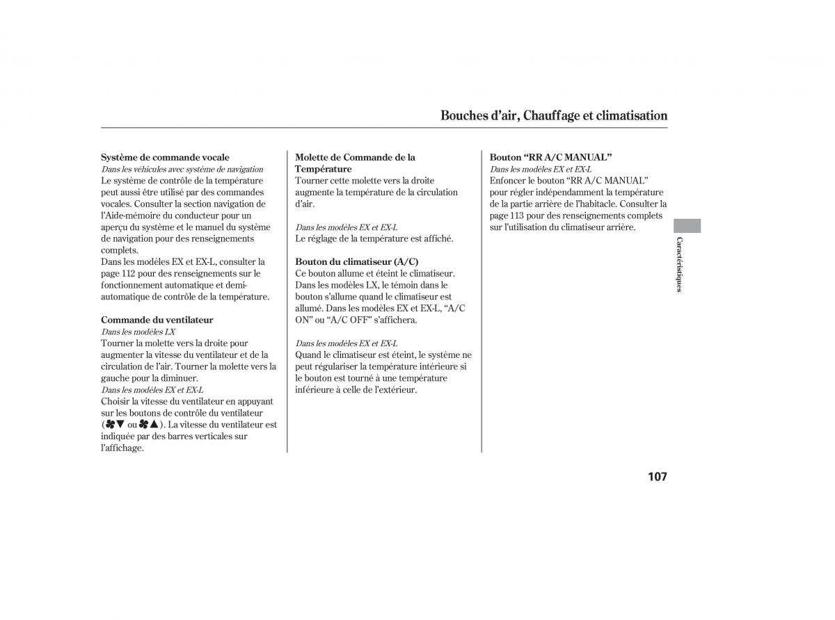 Honda Pilot I 1 FL manuel du proprietaire / page 109