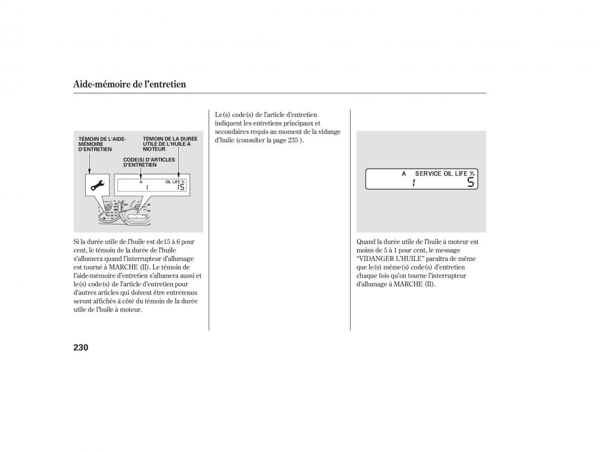 Honda Pilot I 1 FL manuel du proprietaire / page 229