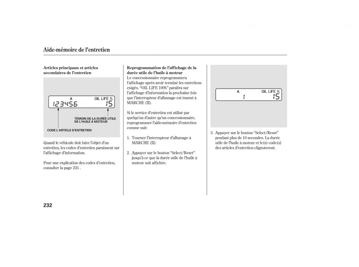 Honda Pilot I 1 FL manuel du proprietaire / page 231