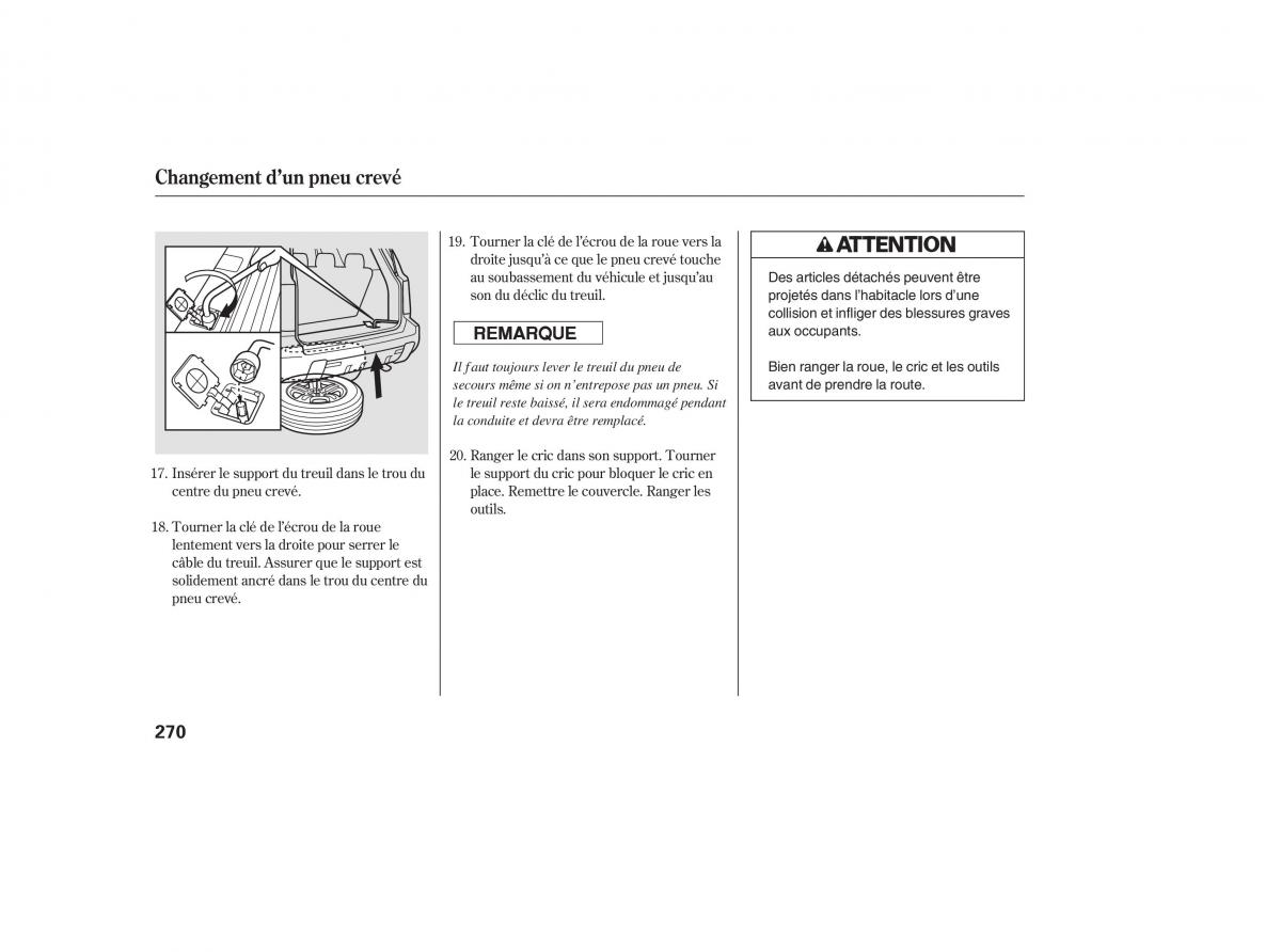 Honda Pilot I 1 FL manuel du proprietaire / page 268