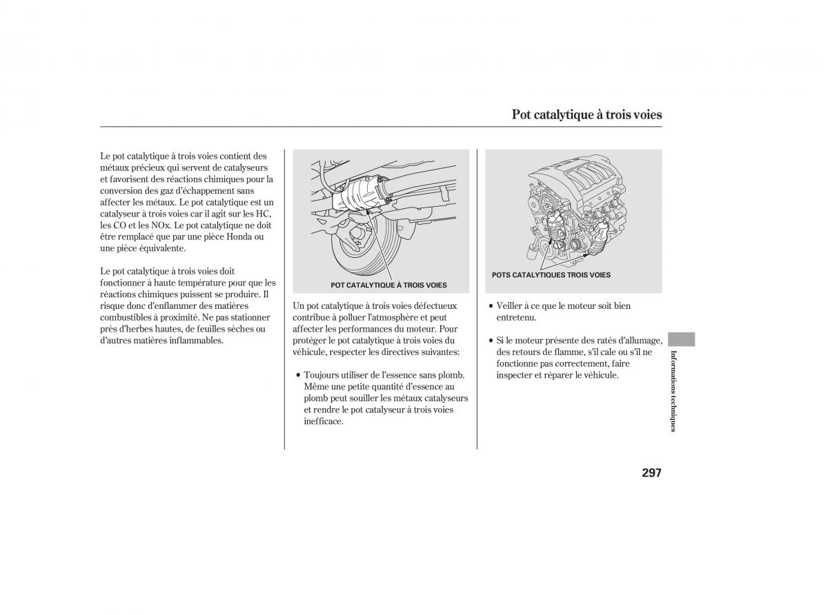 Honda Pilot I 1 FL manuel du proprietaire / page 294