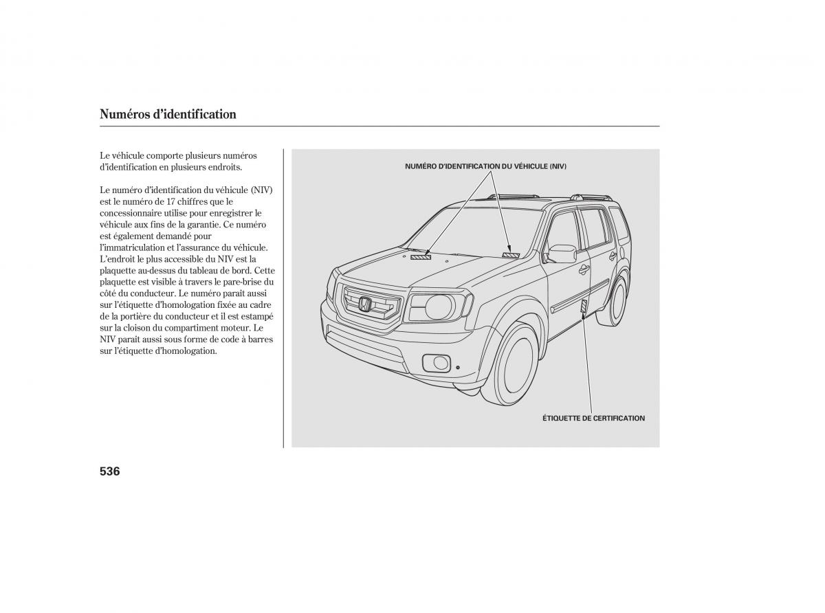 Honda Pilot II 2 manuel du proprietaire / page 552