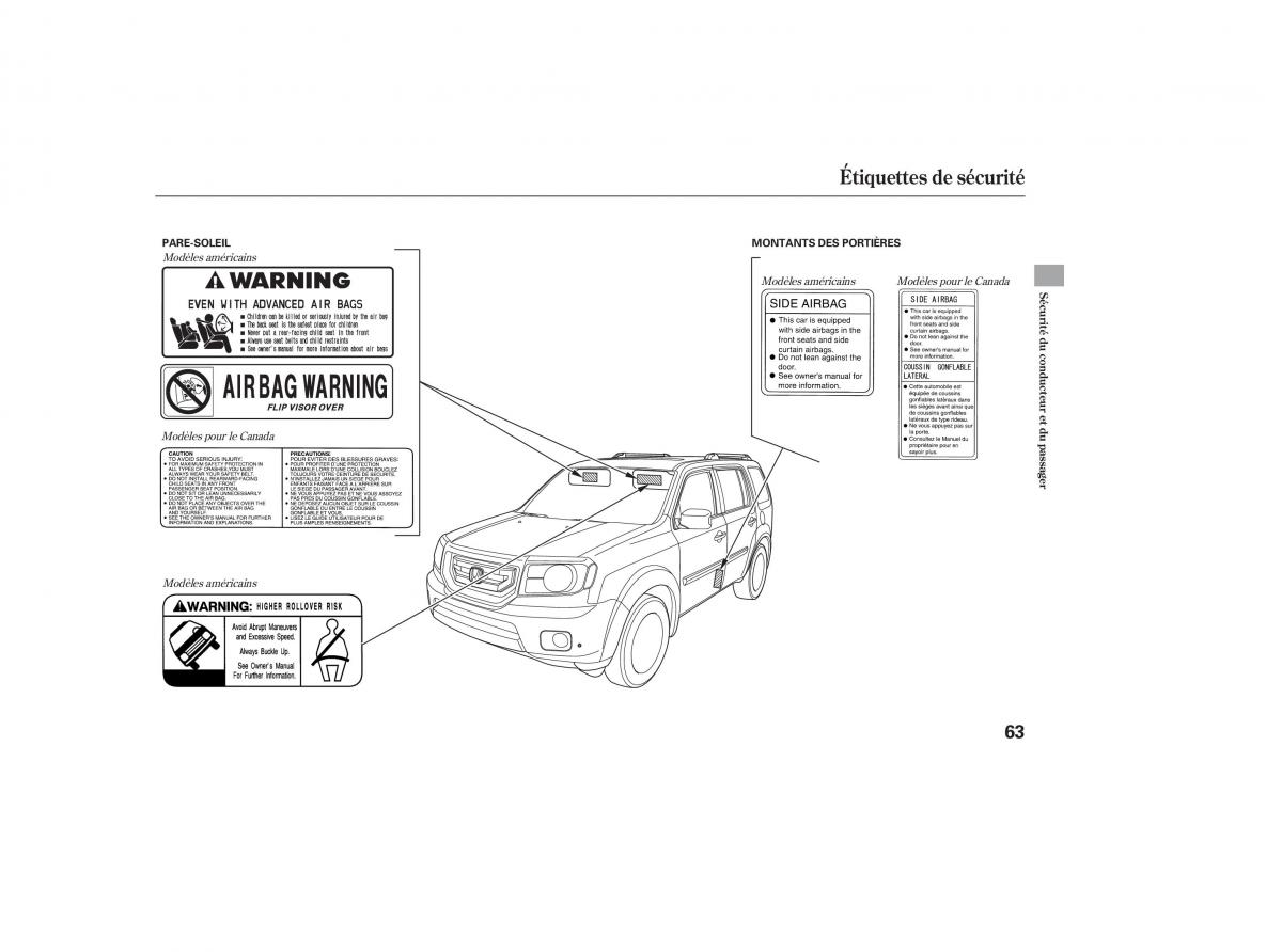 Honda Pilot II 2 manuel du proprietaire / page 79