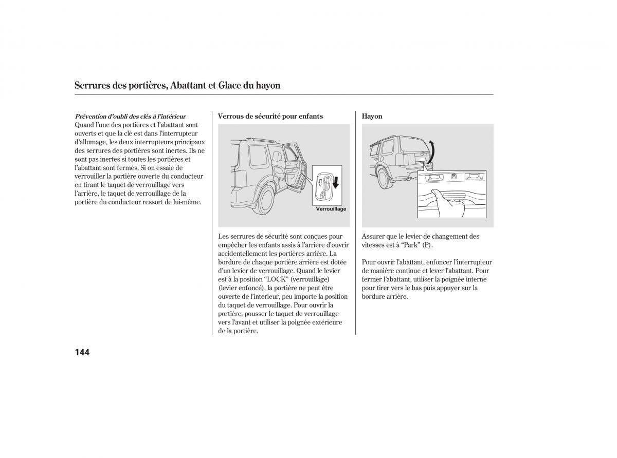 Honda Pilot II 2 manuel du proprietaire / page 160