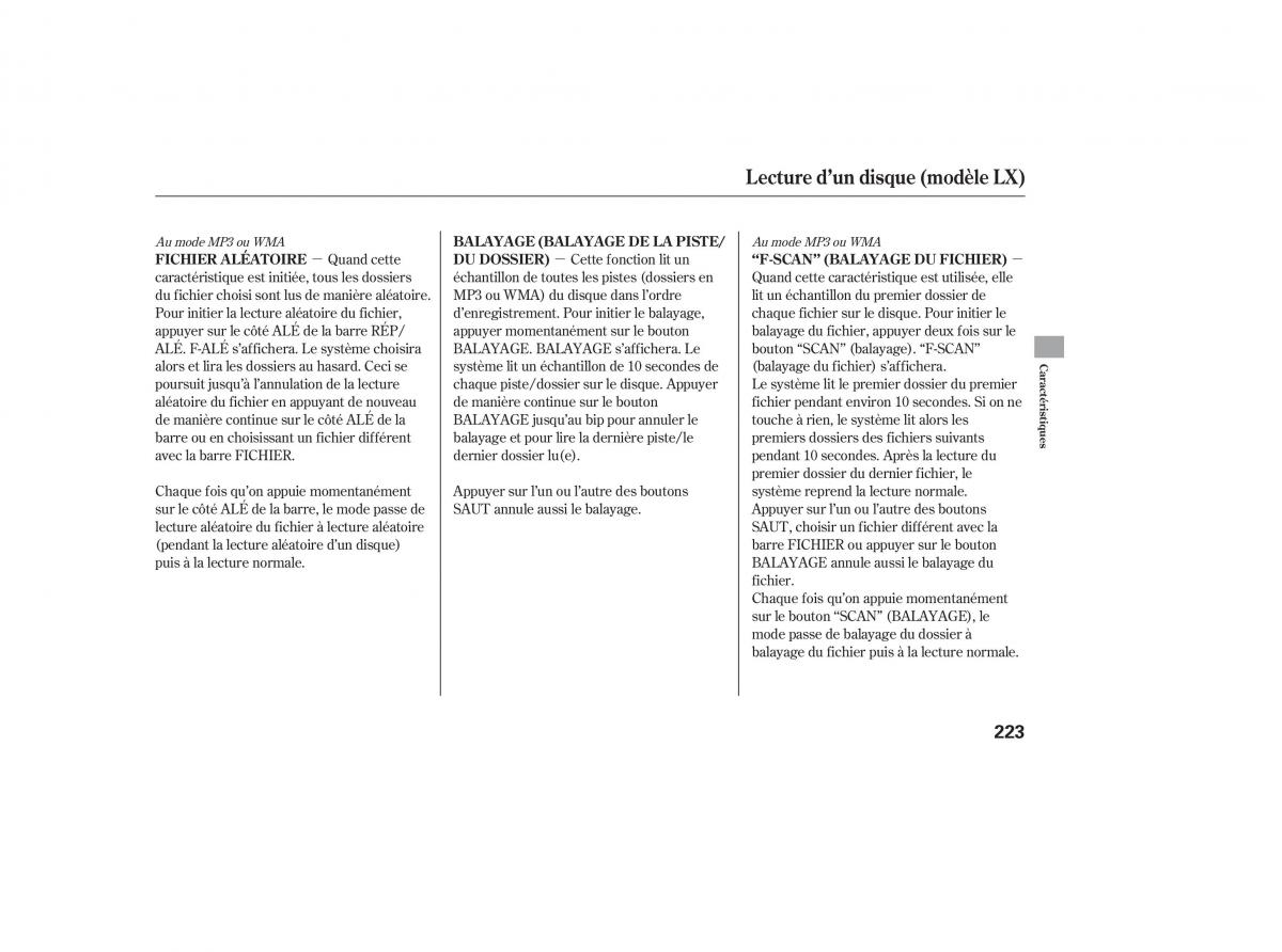 Honda Pilot II 2 manuel du proprietaire / page 239