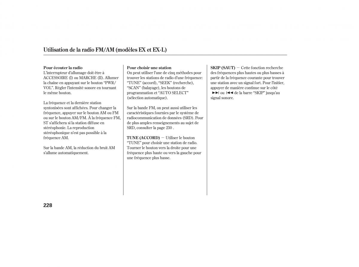 Honda Pilot II 2 manuel du proprietaire / page 244