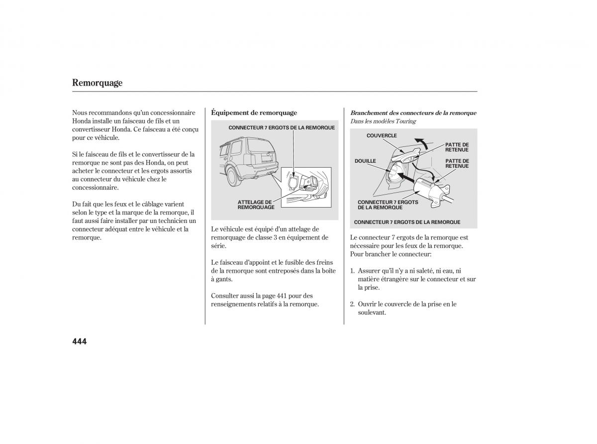 Honda Pilot II 2 manuel du proprietaire / page 460