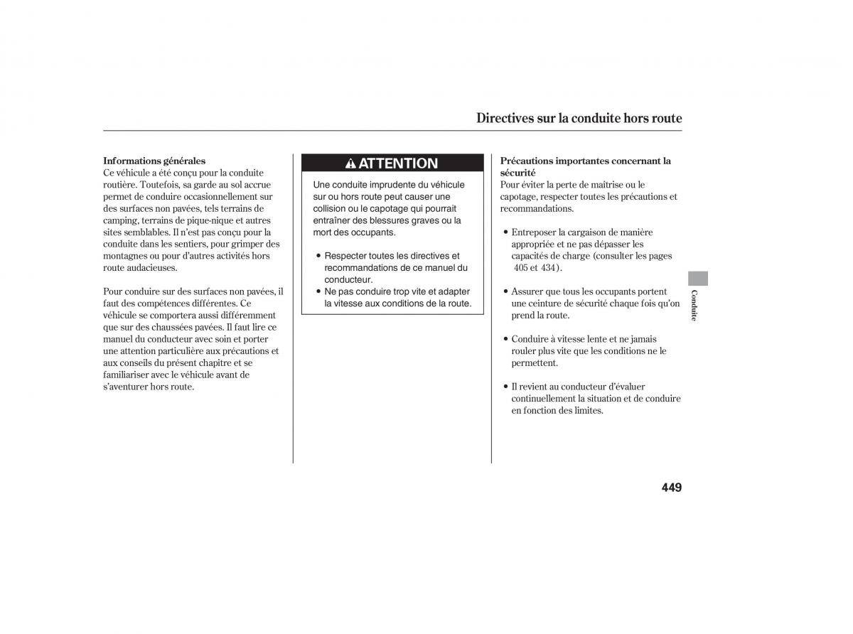 Honda Pilot II 2 manuel du proprietaire / page 465
