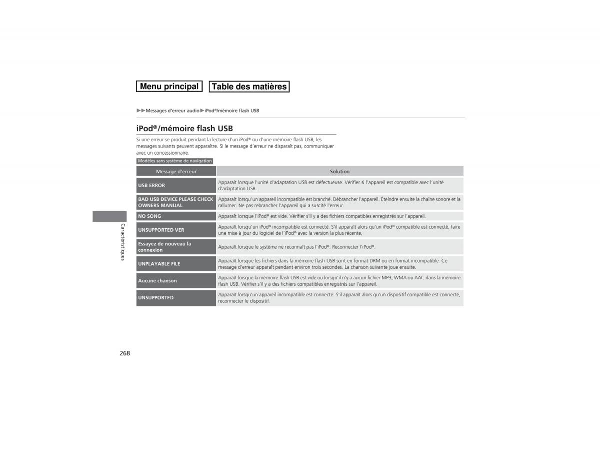 Honda Pilot II 2 FL manuel du proprietaire / page 269