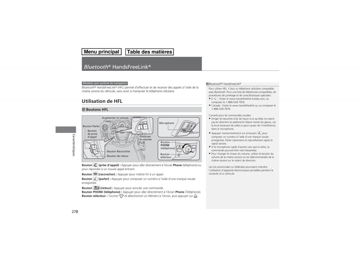 Honda Pilot II 2 FL manuel du proprietaire / page 279