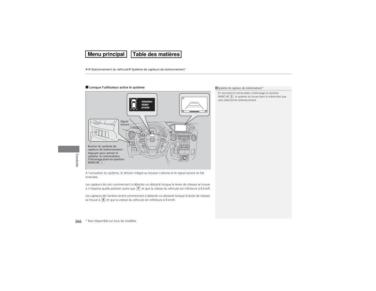 Honda Pilot II 2 FL manuel du proprietaire / page 367