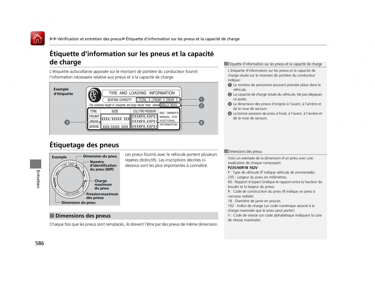 Honda Pilot III 3 manuel du proprietaire / page 587